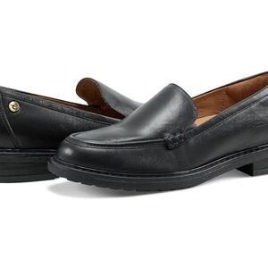 Easy Spirit Jaylin Black Leather Slip-On Loafers